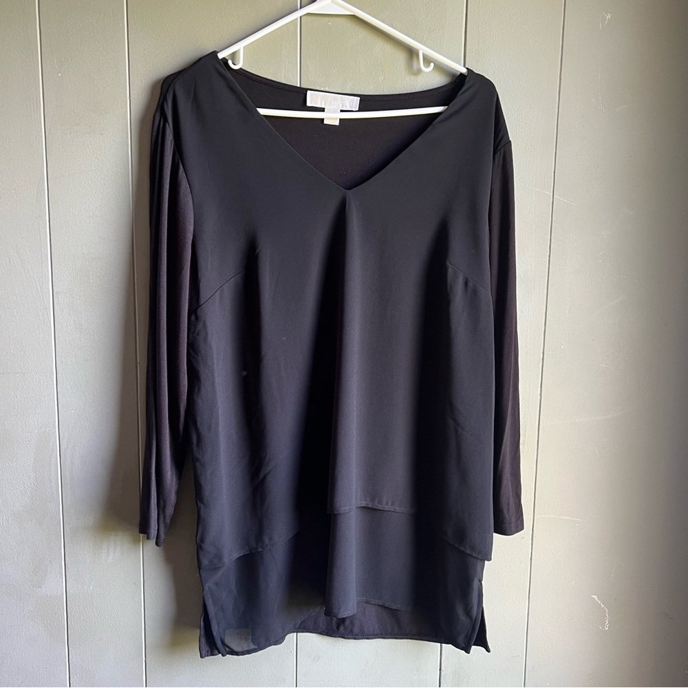 Michael Kors Black Relaxed Tunic Top
